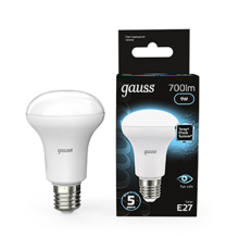 Лампа светодиодная LED 9Вт E27 220В 4100К Reflector R63  106002209  Gauss