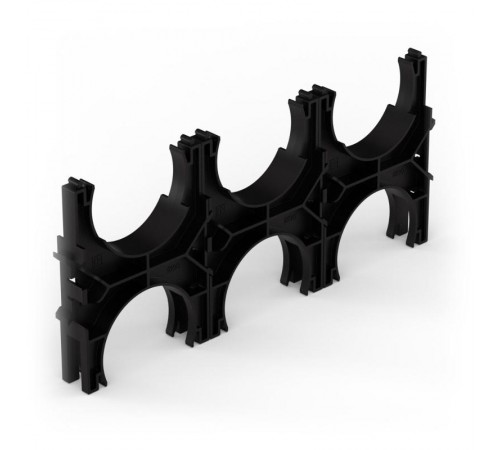 Кластер для двустенных труб d90 мм, тройной, двухсторонний (20 шт/кор)  PR13.02580  Промрукав