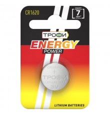 Батарейка литиевая CR1620-1BL (10/240/38400) (часовая)   Б0003646  ТРОФИ