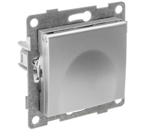 Ugra Розетка 1-ой с/з с з/ш и крышкой, СУ , 16А, 250В, серебро  С11Р91-004  GUSI Electric