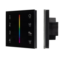 Панель Sens SMART-P30-RGBW Black (230V, 4 зоны, 2.4G)  027104  Arlight