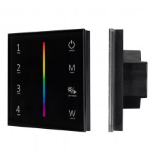Панель Sens SMART-P30-RGBW Black (230V, 4 зоны, 2.4G)  027104  Arlight