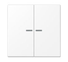 Клавиша для KNX кнопки, 2 группы, с окошком и символами"стрелки"; дюропласт; белый матовый  LS102KO5WWM  Jung