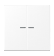 Клавиша для KNX кнопки, 2 группы, с окошком и символами"стрелки"; дюропласт; белый матовый  LS102KO5WWM  Jung