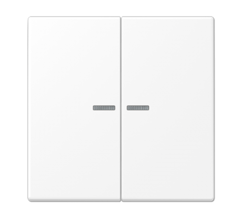 Клавиша для KNX кнопки, 2 группы, с окошком и символами"стрелки"; дюропласт; белый матовый  LS102KO5WWM  Jung