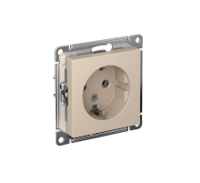 AtlasDesign Песочный Розетка с заземлением, 16А, механизм  ATN001243  SE