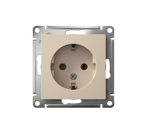 AtlasDesign Песочный Розетка с заземлением, 16А, механизм  ATN001243  SE