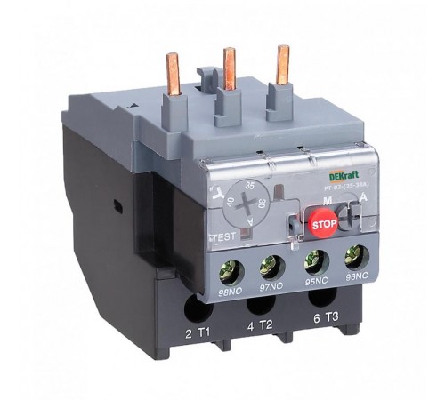 Реле тепловое для контакторов 25А-38А 30.0А-40.0А РТ-02   23170DEK  DEKraft
