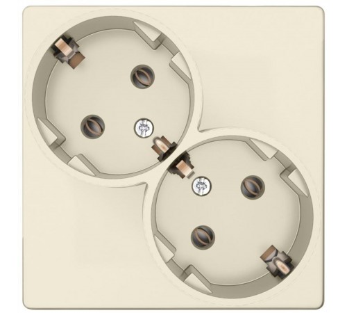 Simon 24 Сл. кость Розетка 2х2К+З Schuko   2450459-031  Simon