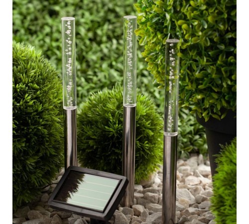 Cветильник садовый декоративный Пузырьки на солнечной батарее, ERASF024-21 3 шт 38 см  Б0044230  ЭРА