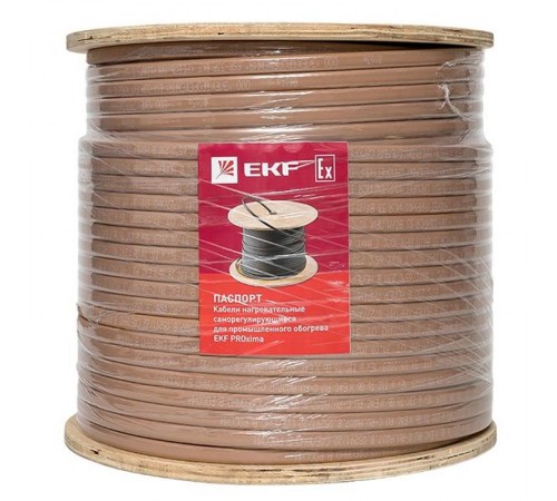 Саморегулирующийся нагревательный кабель ESR-15P (15 Вт/м) 200 м, полиолефин ESR-15P-200 EKF