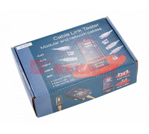 Тестер кабеля универсальный RJ-45+USB 251454  12-1011  REXANT