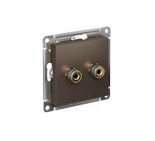 AtlasDesign Мокко АудиоРозетка двухместная  ATN000687  SE