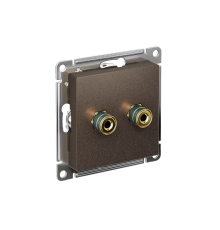 AtlasDesign Мокко АудиоРозетка двухместная  ATN000687  SE