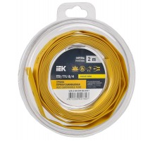 Трубка термоусадочная ТТУ нг-LS 8/4 желтая (2м/упак) IEK  UDR12-008-004-002-K05-T  IEK