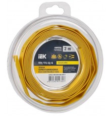 Трубка термоусадочная ТТУ нг-LS 8/4 желтая (2м/упак) IEK  UDR12-008-004-002-K05-T  IEK