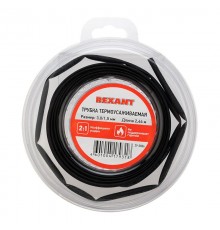 Трубка термоусаживаемая 3,0/1,5 мм черная, ролик 2,44 м  29-0006  REXANT