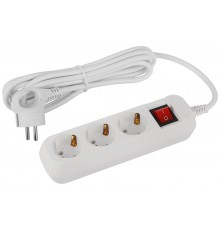 Удлинитель электрический ЭРА UDL-16-330-ES Greenline 3 розетки с заземлением с выключателем 3м ПВС 3x1мм2   Б0065056  ЭРА