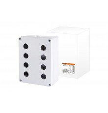 Корпус КП204 для кнопок 8мест белый  SQ0705-0020  TDM
