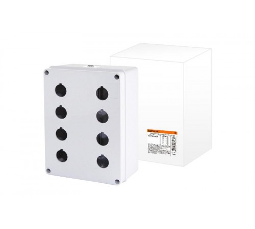 Корпус КП204 для кнопок 8мест белый  SQ0705-0020  TDM