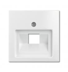 ABB Basic 55 Альп. белый Накладка 1-ой ТЛФ/комп розетки наклонной  1753-0-0096   2CKA001753A0096  ABB