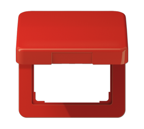 Крышка ударопрочная откидная ударопрочная для штекерных розеток; красная  CD590BFKLRT  Jung