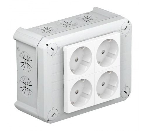 Коробка распределительная T100, 150x116x67 мм, с 4 Modul 45 (T 100 4MSD WS)  2007825  OBO Bettermann