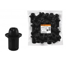 Патрон Е14 с кольцом, термостойкий пластик, черный, Б/Н  SQ0335-0058  TDM