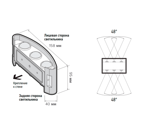 Светильник светодиодный PWL-80160 6w 4000K BL 230V IP44  .5039858  Jazzway