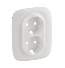 Valena ALLURE Белый Накладка розетки с/з 2-ной  754955  Legrand