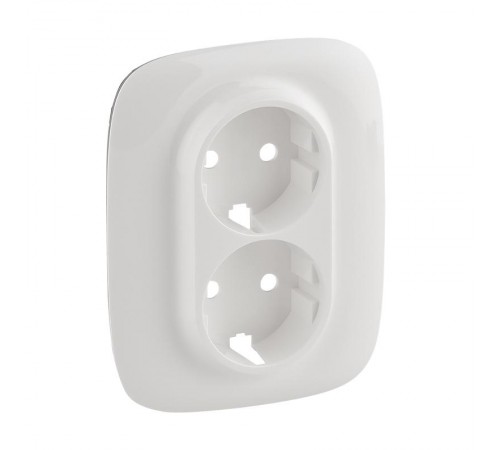 Valena ALLURE Белый Накладка розетки с/з 2-ной  754955  Legrand
