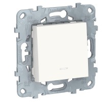 Unica New Белый Выключатель 1-клавишный, с подсветкой, сх. 1а  NU520118N  Schneider Electric
