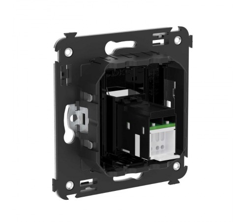 Компьютерная розетка RJ-45 в стену, кат.6А одинарная, "Avanti", "Черный квадрат"  4402373  DKC