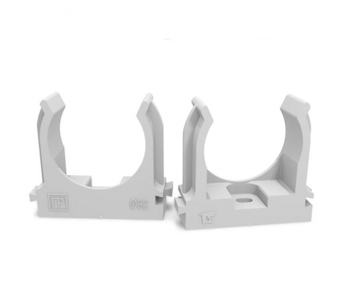 Крепеж-клипса для труб для монтажного пистолета серая в п/э д32 (25шт/500шт уп/кор)  PR13.0122  Промрукав