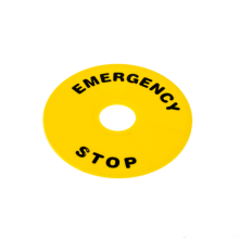 Комплект желтых табличек "Emergency Stop", 90мм (уп. 2 шт.) КОМПЛЕКТ ТАБЛИЧЕК MTB2-F12 (2 ШТ.)  53445  ОВЕН