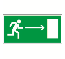 Знак безопасности BL-4020.E03"Напр. к эвакуационному выходу направо"  a12781  Белый свет