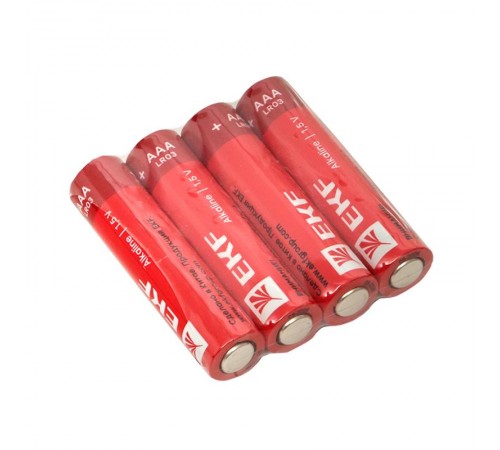 Батарейка алкалиновая типа ААА(LR03) шринк 4шт.  LR03-SR4  EKF