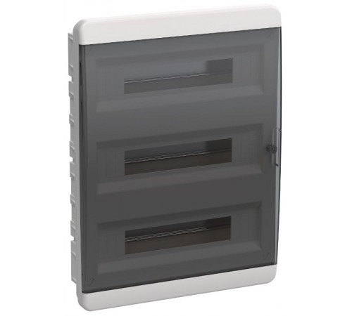 Корпус пластиковый встраиваемый на 54 модуля ЩРВ-П-54 IP41 черная прозрачная дверь TEKFOR  TF5-KP12-V-54-41-K01-K03 TEKFOR  IEK