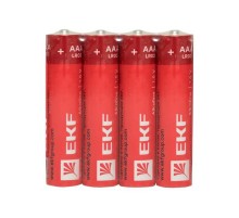 Батарейка алкалиновая типа ААА(LR03) шринк 4шт.  LR03-SR4  EKF