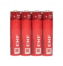 Батарейка алкалиновая типа ААА(LR03) шринк 4шт.  LR03-SR4  EKF