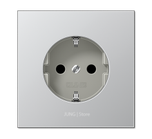 Розетка SCHUKO®; термопласт; алюминий  EP1420AL  Jung