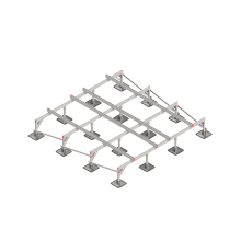 Опорная конструкция для установки оборудования TECHNORAPTOR STEELFOOT 3000х3000  KM-TR-STF-SSEI-3000-3000  КМ - профиль