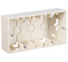 Simon 15 Сл. кость Монтажная коробка для накладного монтажа, 2 поста  1590752-031  Simon