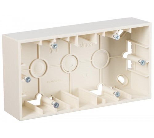 Simon 15 Сл. кость Монтажная коробка для накладного монтажа, 2 поста  1590752-031  Simon