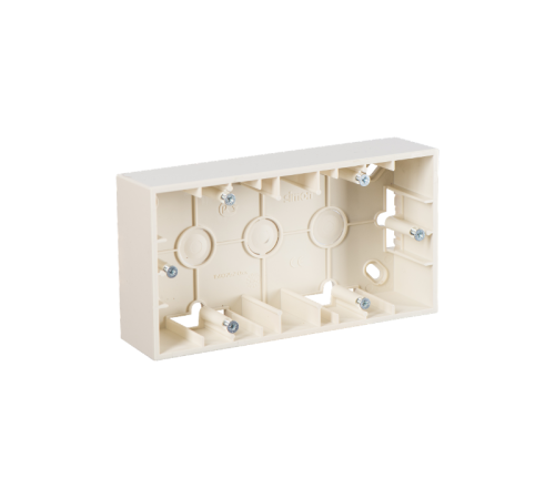 Simon 15 Сл. кость Монтажная коробка для накладного монтажа, 2 поста  1590752-031  Simon