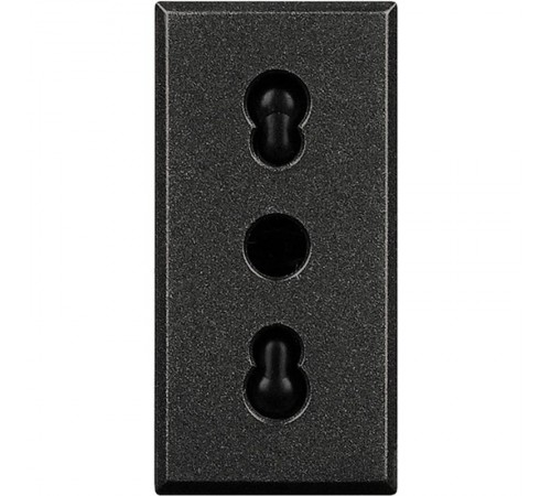 Axolute Розетка 2К+З, 10/16 А 250 В~ с экранированными контактами, цвет антрацит  HS4180  Legrand