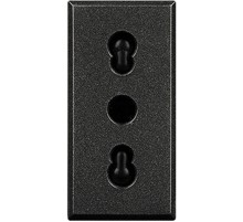 Axolute Розетка 2К+З, 10/16 А 250 В~ с экранированными контактами, цвет антрацит  HS4180  Legrand