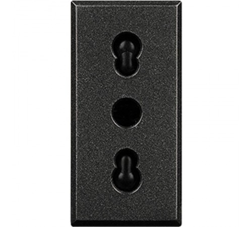 Axolute Розетка 2К+З, 10/16 А 250 В~ с экранированными контактами, цвет антрацит  HS4180  Legrand