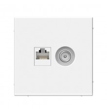 ArtGallery Лотос Розетка двойная TV + компьютерная RJ45, кат. 5Е  GAL001389  SE