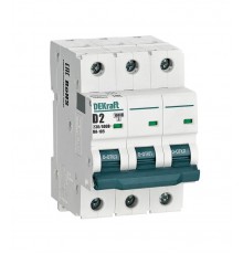 Выключатель автоматический трехполюсный ВА-105 2А D 10кА  13221DEK  DEKraft
